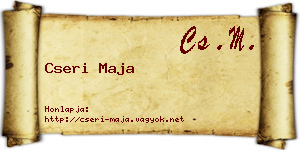 Cseri Maja névjegykártya